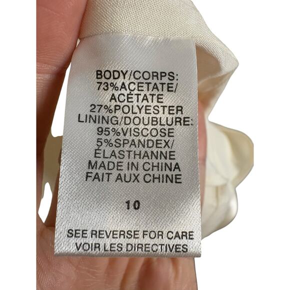 CAMI NYC Dorthea Midi Dress Satin Pearl Embellished Party Wedding Classy Sz 10 - Picture 9 of 12